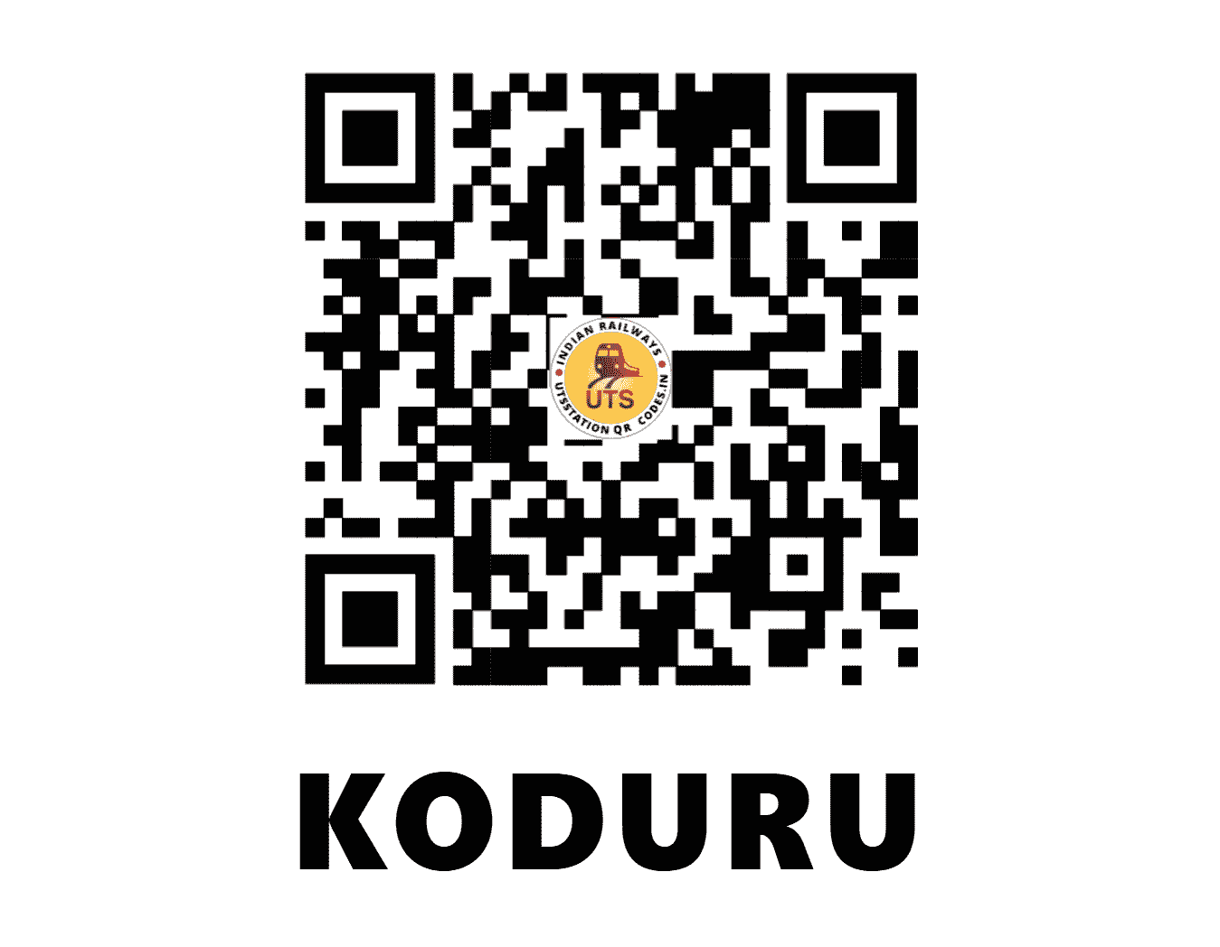 UTS QR Code for KODURU - KOU (SC - ANDHRA PRADESH)